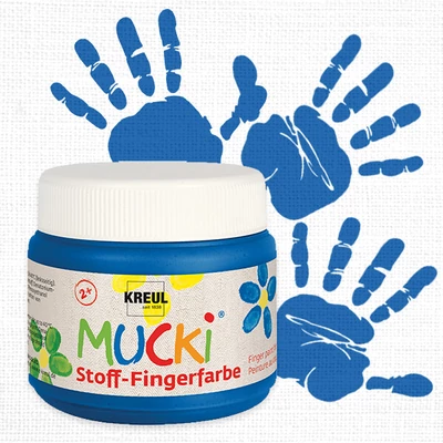 Mucki ujjfesték textilre, 150 ml - kék