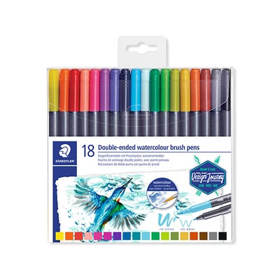 Ecsetirón készlet, Staedtler, Design Journey, kétvégű - 18 db