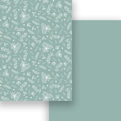 Fotókarton, A4 - matt tündérkert, vintage zöld