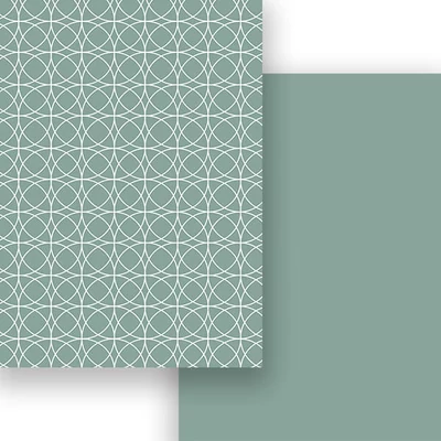 Fotókarton, A4 - matt körök, vintage zöld