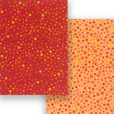Fotókarton, A4 - csillagos, piros