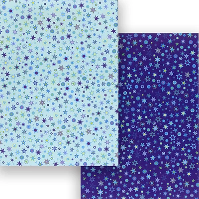 Fotókarton, A4 - csillagos, kék