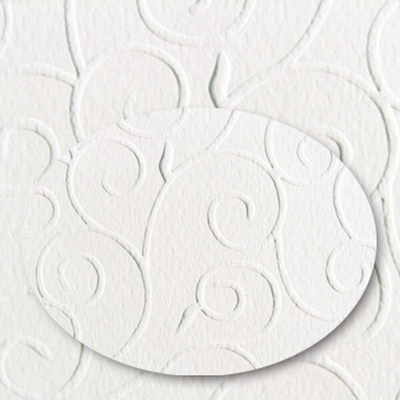 Domborított karton, A4, 220 g, arabeszk - 02, fehér