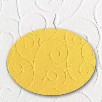 Domborított karton, A4, 220 g, arabeszk - 15, sárga