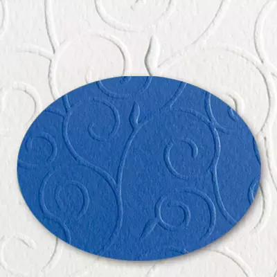 Domborított karton, A4, 220 g, arabeszk - 37, kék