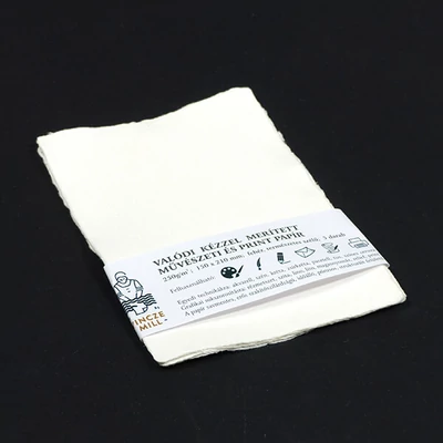 Merített papír, művészeti, 200 g, 5 db - A5, fehér