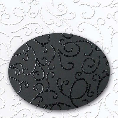 Fotókarton, A4 - ornament lakkozott, fekete