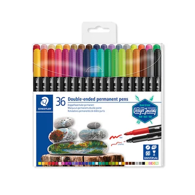 Alkoholos marker készlet, Staedtler, Design Journey, kétvégű - 36 db