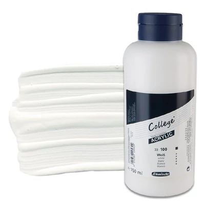 Schmincke College akrilfesték, 750 ml - 100, white