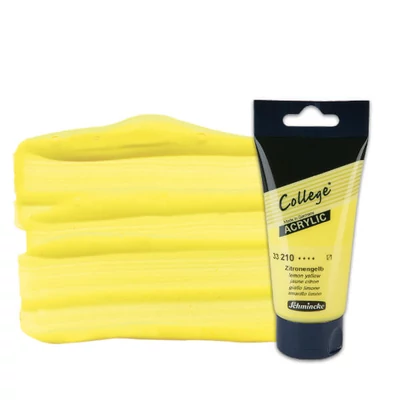 Schmincke College akrilfesték, 75 ml - 210, lemon yellow
