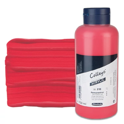 Schmincke College akrilfesték, 750 ml - 310, permanent red