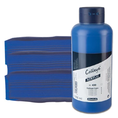 Schmincke College akrilfesték, 750 ml - 430, college cyan