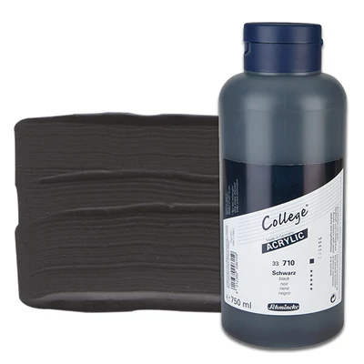 Schmincke College akrilfesték, 750 ml - 710, black
