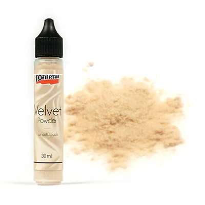 Bársonypor, 30 ml - bézs, 4 g