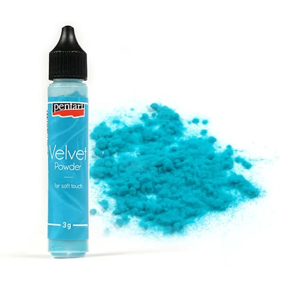 Bársonypor, 30 ml - türkiz, 3 g
