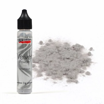 Bársonypor, 30 ml - szürke, 3 g