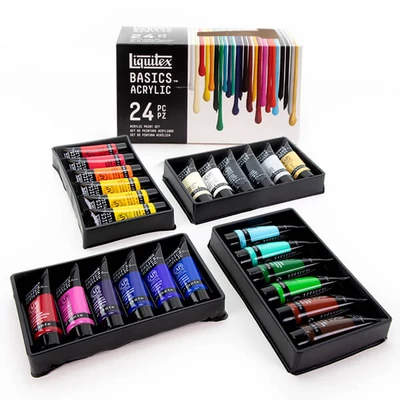 Liquitex Basics akrilfesték készlet - 24x22 ml