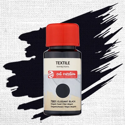 Art Creation textilfesték világos anyagra - 7001 Elegant black