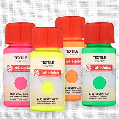 Art Creation textilfesték világos anyagra - különféle neon színekben csoport
