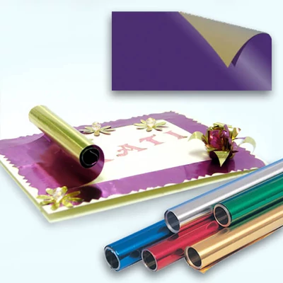 Kétoldalas alufólia, 50x80 cm - viola-arany