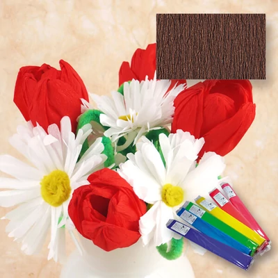 Krepp papír, 50x250 cm - kávé