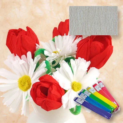 Krepp papír, 50x250 cm - szürke