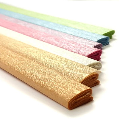 Krepp papír, 50x200 cm - gyöngyház, arany