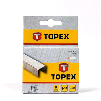 Tűzőkapocs, Topex, 8 mm, 1000 db, 41E308