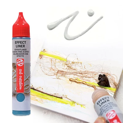 Art Creation Effect Liner, univerzális 3D festéktoll, 28 ml - 1001 Pure white