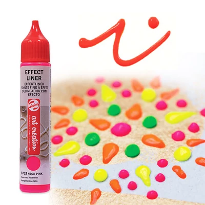 Art Creation Effect Liner, univerzális 3D festéktoll, 28 ml - 8702 Neon orange