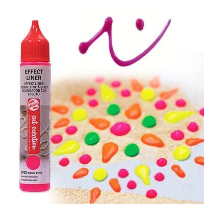 Art Creation Effect Liner, univerzális 3D festéktoll, 28 ml - 8701 Neon yellow