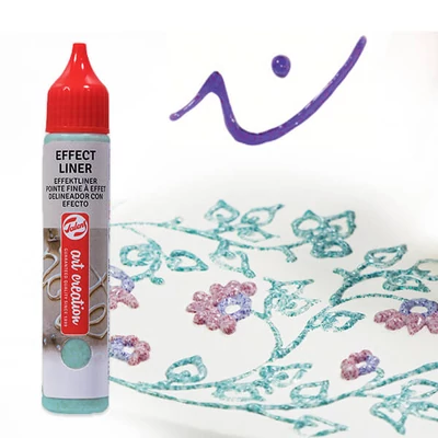Art Creation Effect Liner, univerzális 3D festéktoll, 28 ml - 8953 Shimmer blue