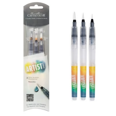 Cretacolor Aqua2Go víztartályos ecsetkészlet, 3 db