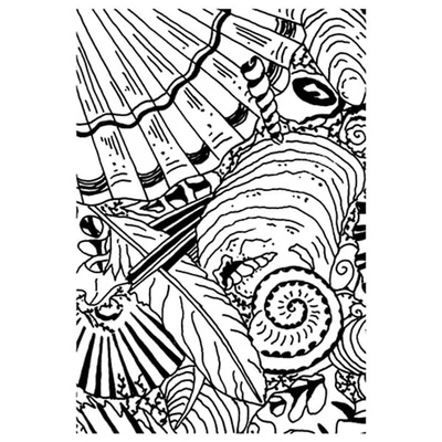 Pecsételő szilikon, 7,4x10,5 cm - Színező, kagyló