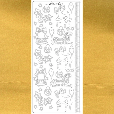 Kontúrmatrica - szecessziós karácsony, arany, 4515
