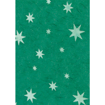 Rostselyem papír, 3D - zöld csillag