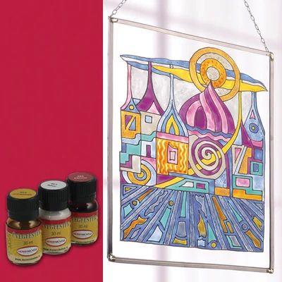 Hobbyművész terpentines üvegfesték, 30 ml - 465 kármin