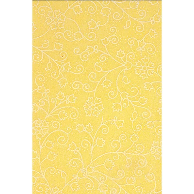 Pamutpapír, 50x70 cm, Happy flowers - 12, sárga
