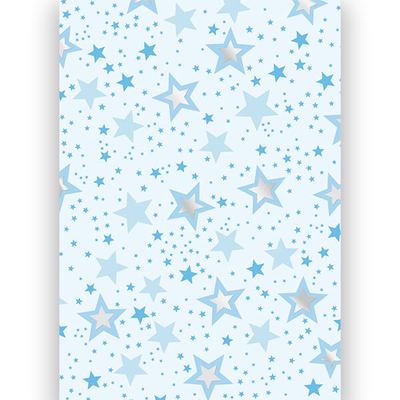 Transzparens papír, A4 - Csillagok, kék