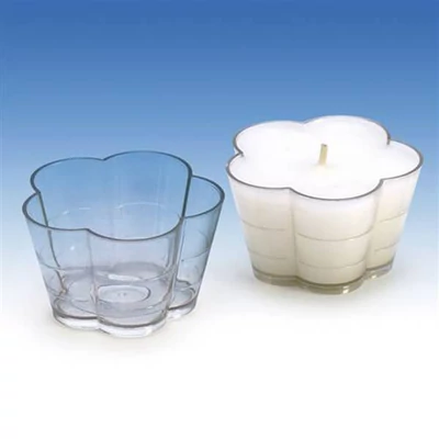 Gyertyaöntő forma - virág teamécses, 5,1x2,9 cm