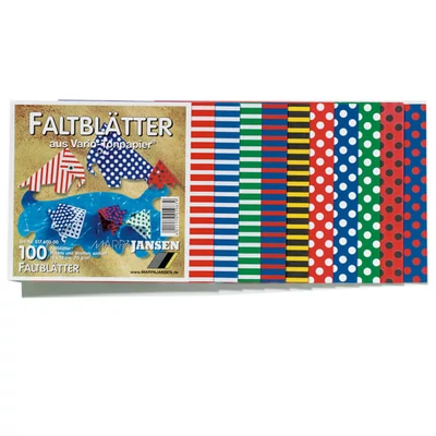 Origami papír, mintás - 70 g, 100 lap, 10x10 cm - vario