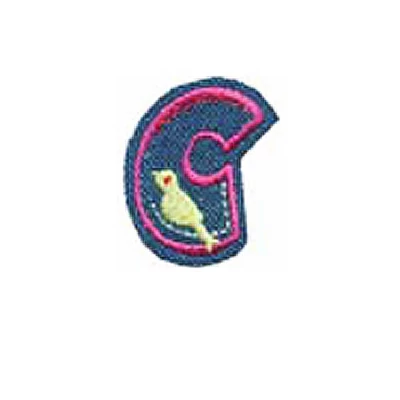 Textil betű, vasalható - C, farmer