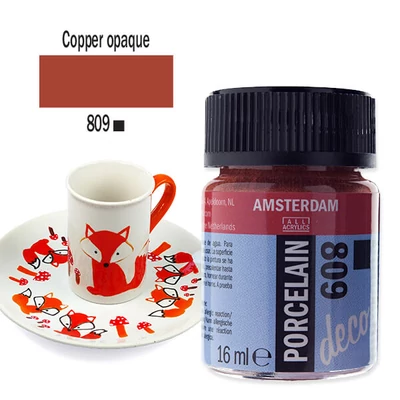 Amsterdam porcelánfesték 16 ml - réz, fedő, 809