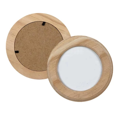 Fa képkeret, 12 cm - kerek