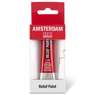 Amsterdam Relief Paint kontúrfesték, nem kiégethető, 20 ml - sötétpiros, 302