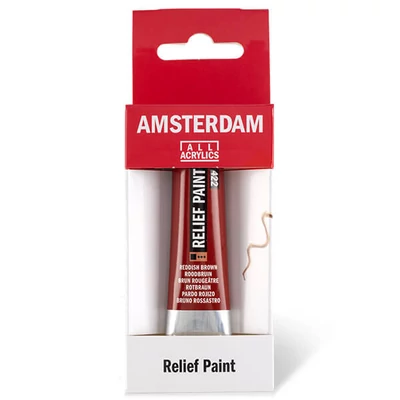 Amsterdam Relief Paint kontúrfesték, nem kiégethető, 20 ml - vörösesbarna, 422