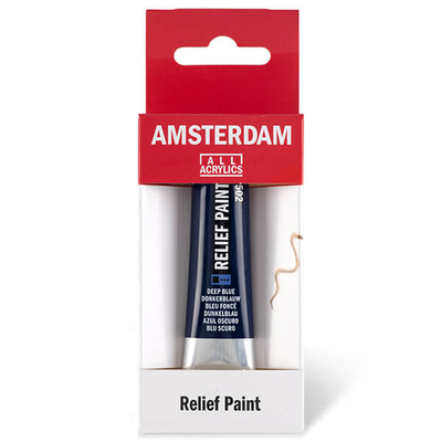Amsterdam Relief Paint kontúrfesték, nem kiégethető, 20 ml - sötétkék, 502