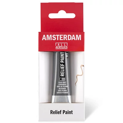 Amsterdam Relief Paint kontúrfesték, nem kiégethető, 20 ml - szürke, 736