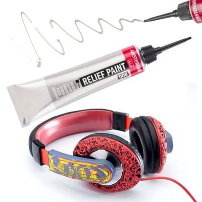 Amsterdam Relief Paint kontúrfesték, nem kiégethető, 20 ml - ezüst, 800