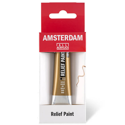 Amsterdam Relief Paint kontúrfesték, nem kiégethető, 20 ml - arany, 801